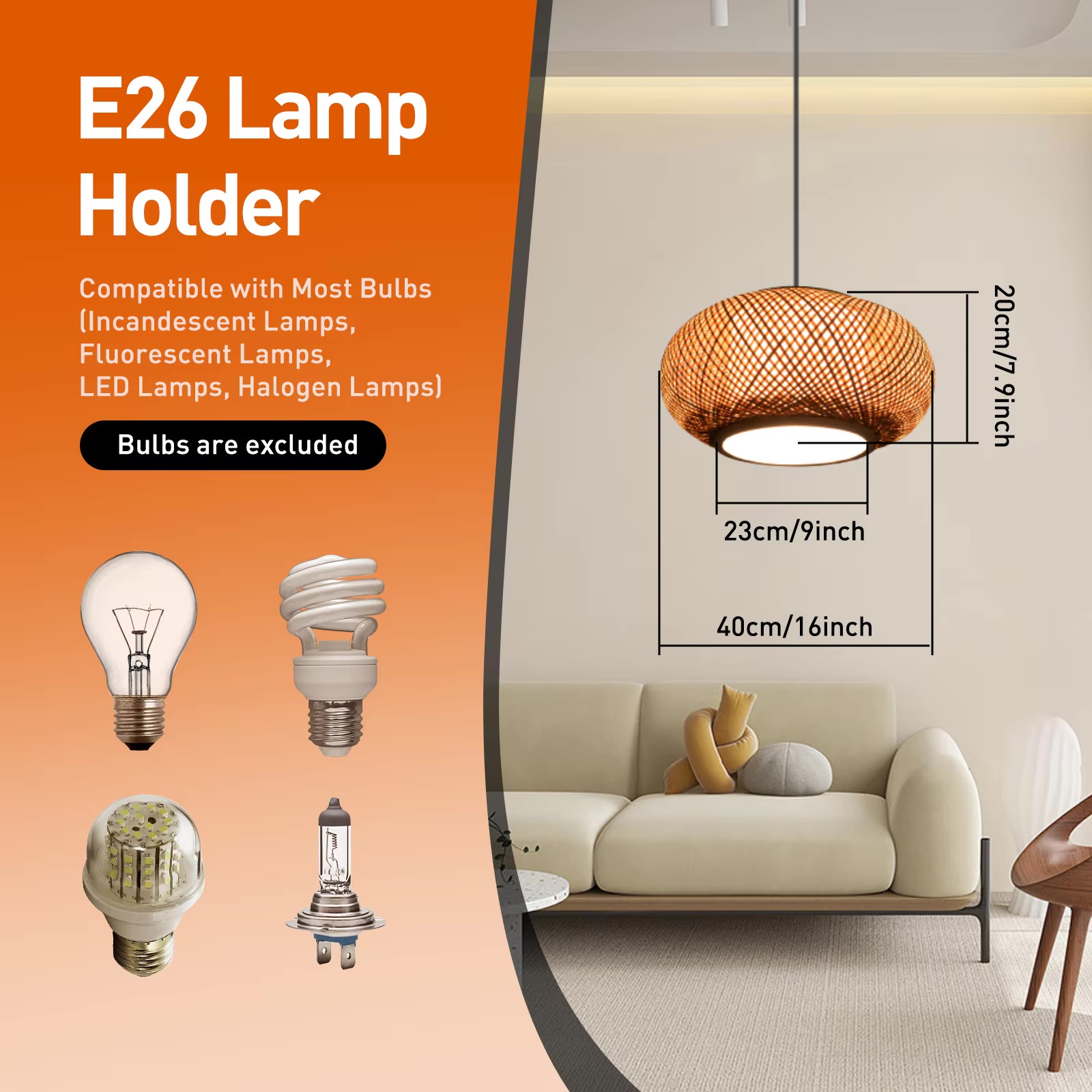 Moc Handwoven Bamboo Pendant Lamp - Soft Natural Light for Calm Interiors