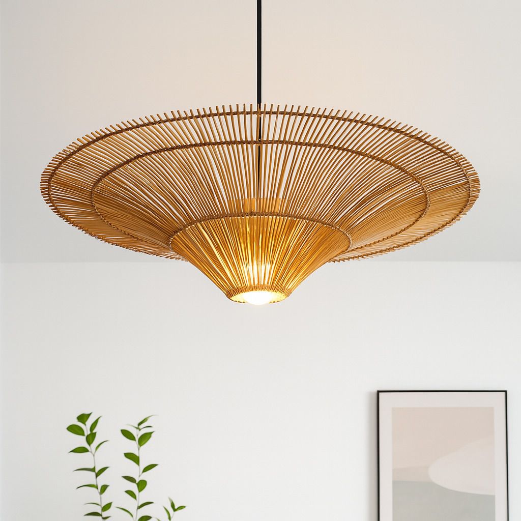 Moc Wabi-Sabi Rattan Light - Japanese Retro Lamp for Serene Interiors