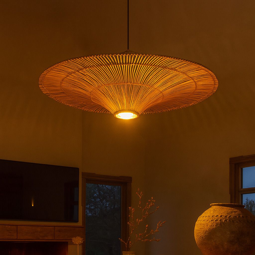 Moc Wabi-Sabi Rattan Light - Japanese Retro Lamp for Serene Interiors