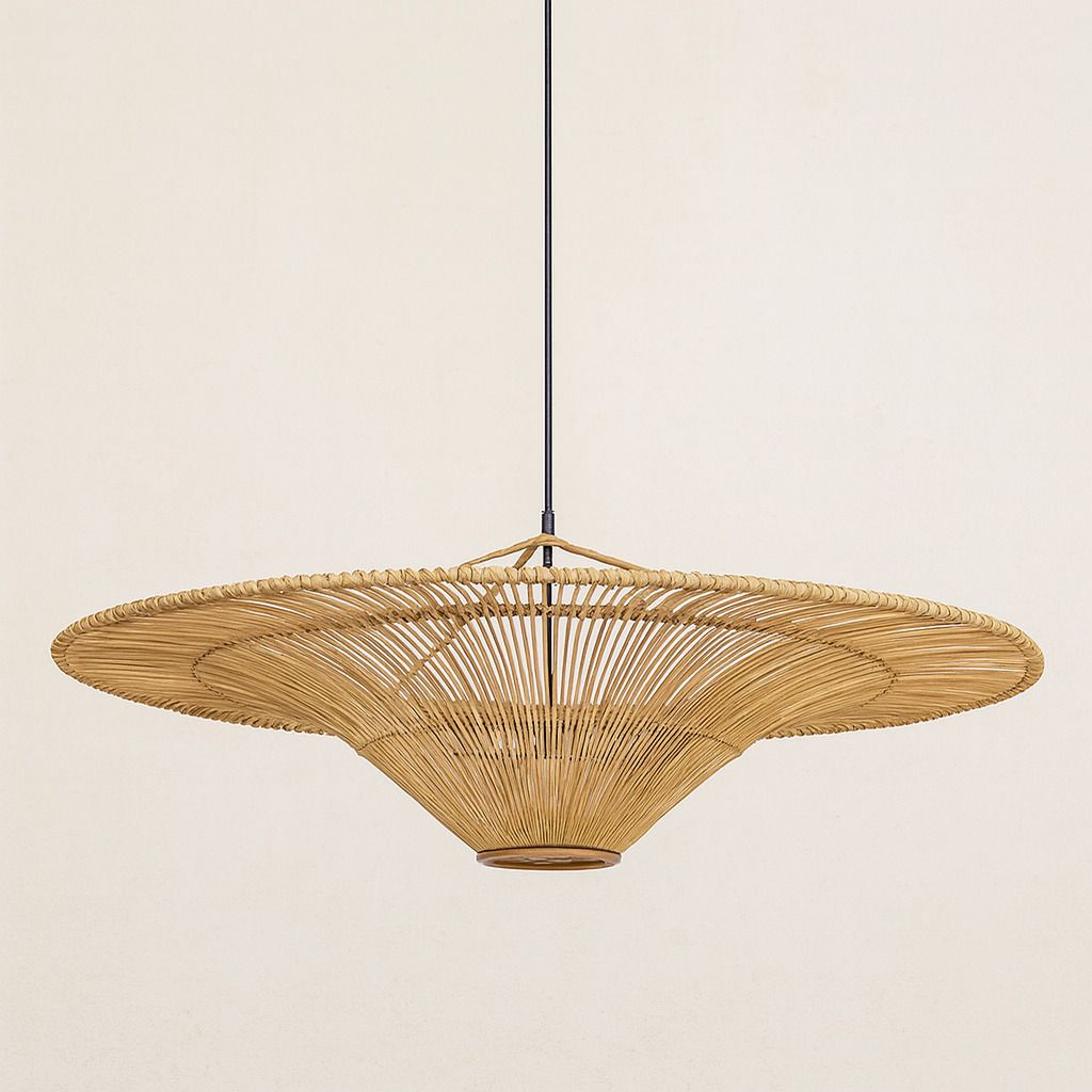 Moc Wabi-Sabi Rattan Light - Japanese Retro Lamp for Serene Interiors